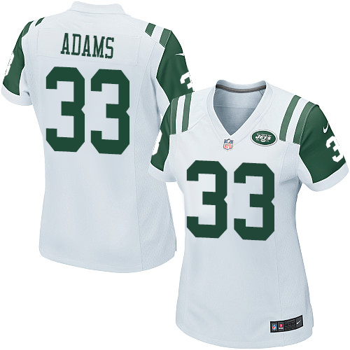 Nike Jets #33 Jamal Adams White Women's Stitched NFL Elite Jersey